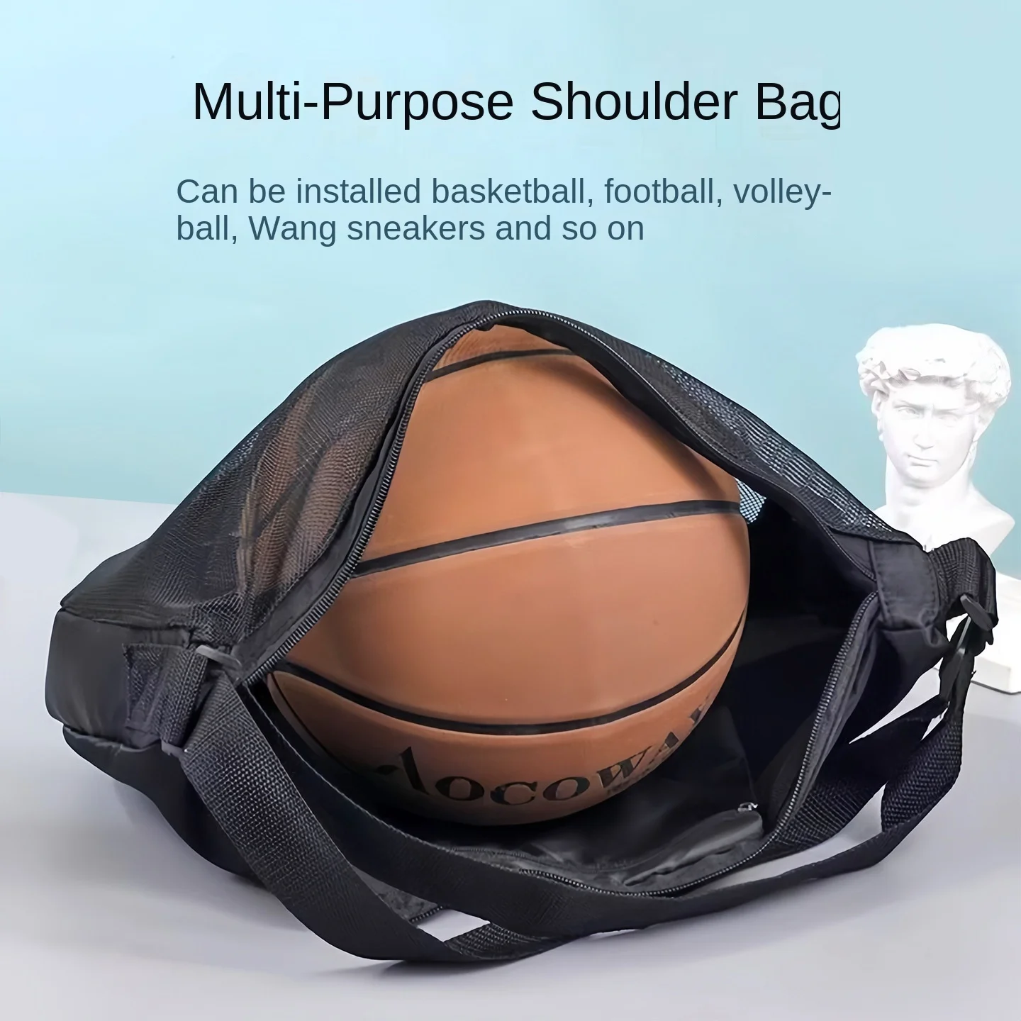 

Basketball bag student shoulder basketball bag training sports large capacity football volleyball bag universal portable storage
