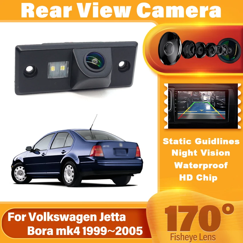 CCD HD 170° Fisheye Rear View Camera For Volkswagen For VW Jetta Bora mk4 1999 2000 2001 2002 2003 2004 2005 Car Reverse Monitor