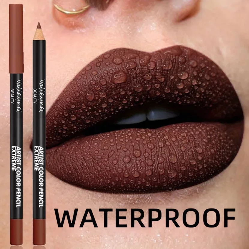 Conjunto de kit labial de 13 peças - combinação de delineador labial fosco com acabamento natural de veludo à prova d'água de longa duração, para maquiagem diária kit labial fosco