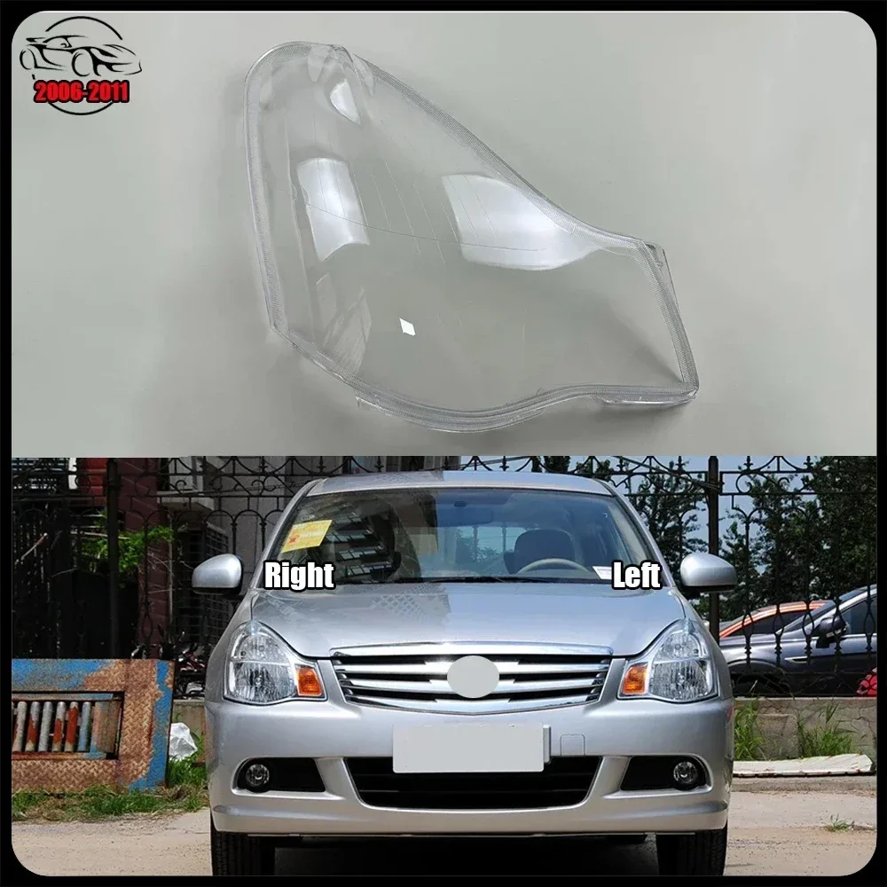 

For Nissan Sylphy 2006~2011 Front Headlight Cover Transparent Mask Headlamp Lamp Shell Replace Original Lampshade Plexiglass