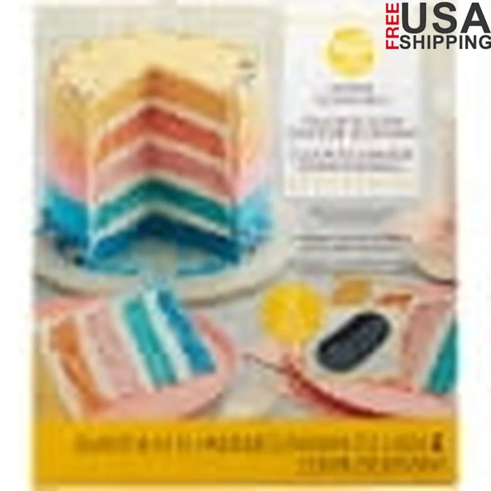 

5-Piece Easy Layers Cake Pan Set Non-Stick Round Bakeware Layer Cakes Party Baking Dishwasher Safe Includes Recipes