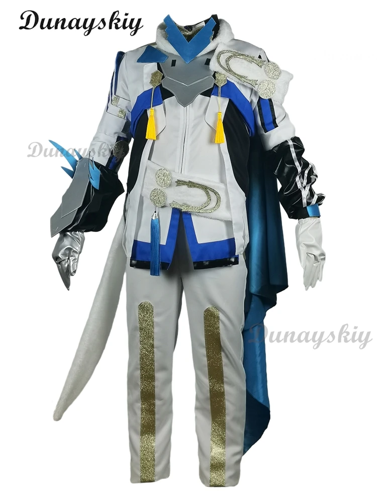 Game Honkai Star Rail Gepard Landau Cosplay Costume Top Pants Cloak Outfit Boys Men Adult Halloween Carnival Party RolePlay Suit