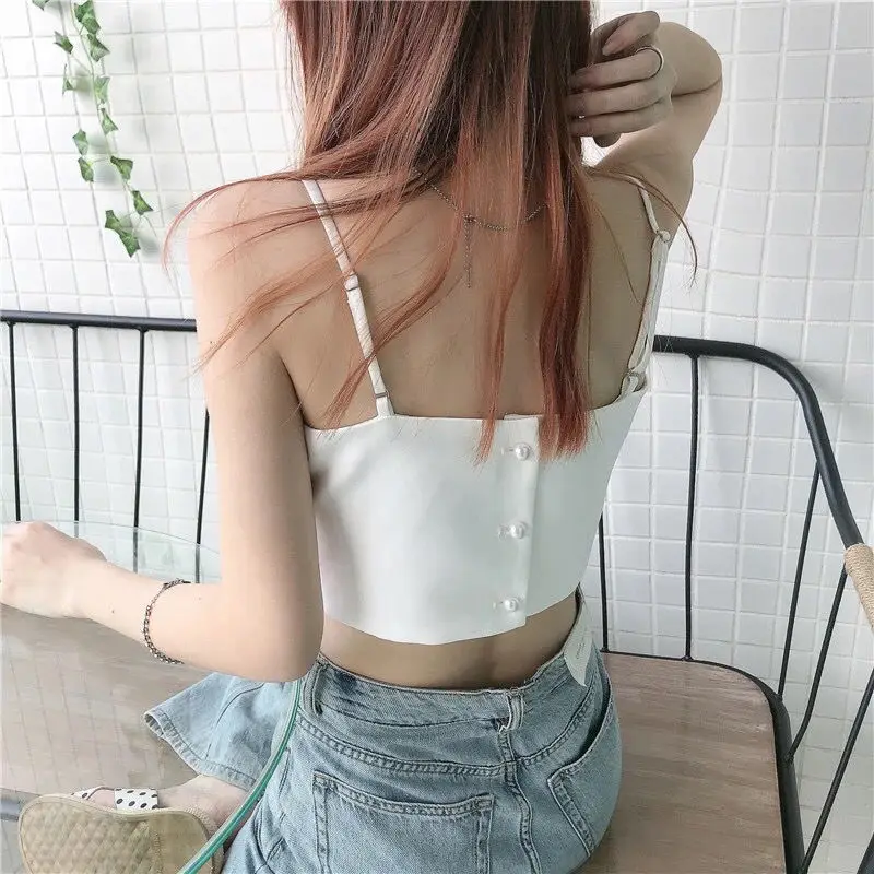 Camis Women Bow Design Sweet Streetwear Fashion Sexy Kawaii All-match Girlish Popular Vacation Casual Cozy Crop Top Youth Y2K