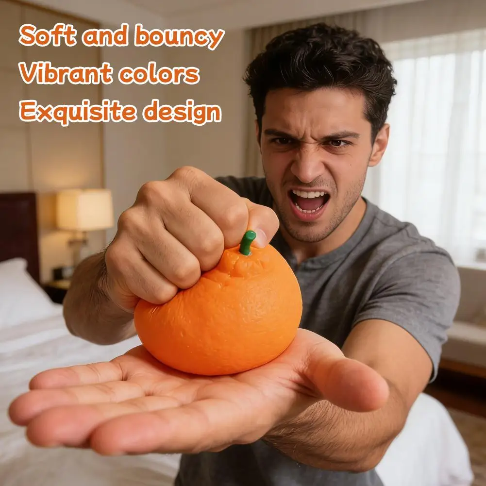 Ugly Orange Squeesh Toy For Anxiety Relief Cute Citrus Fidget Sensory Novelty Toys  Simulation Fruit Home Decoration Ornament