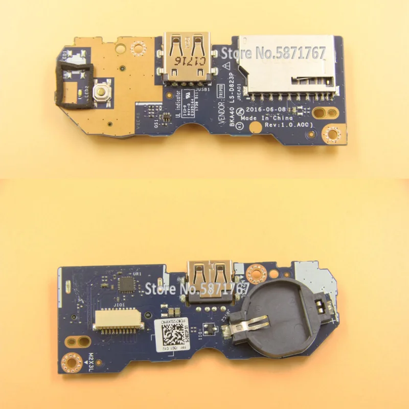 

Genuine For Dell Inspiron 7460 Power Button SD Slot USB Board 8N7VD 08N7VD LS-D823P