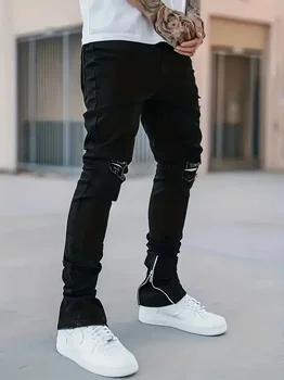 10 best sales Calça jeans com fivela falsa - №1