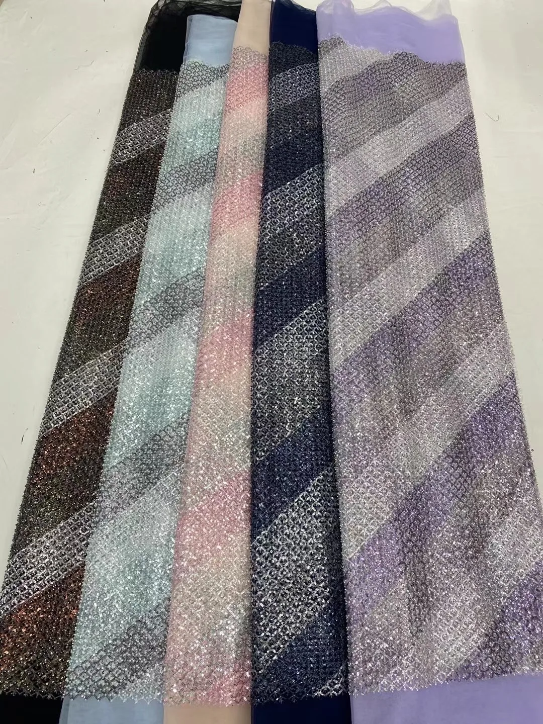 

Latest 2025 African Lace Fabric High Quality,Cotton Fabric Per Meter,Embroidery,Linen,Party Dresses,Tulle,Rhinestone,5 Yards