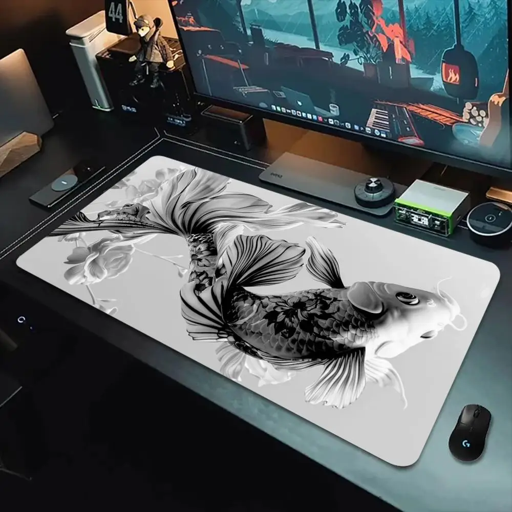 Koi Carp Mouse Pad Mouse Pads For Desk, Gaming Mouse Pad,  with Stitched Edges and Non-Slip Rubber Base