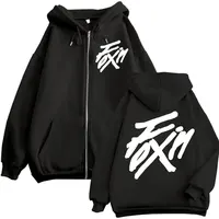 Kpop ATEEZ ""FlX ON"" Merch Sudadera con capucha y cremallera, chaqueta con cremallera de moda de alta calidad, sudadera holgada informal de otoño/invierno