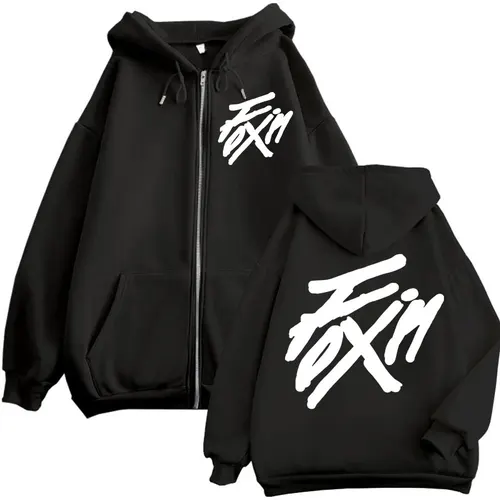 Kpop ATEEZ ""FlX ON"" Merch Sudadera con capucha y cremallera, chaqueta con cremallera de moda de alta calidad, sudadera holgada informal de otoño/invierno