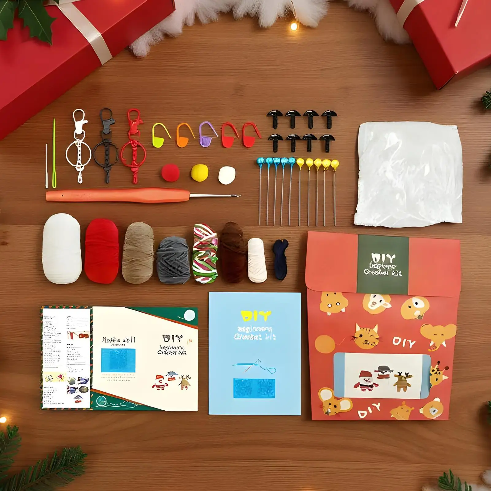 الكروشيه عيد الميلاد عدة اليدوية صنع مجموعة سهلة الكروشيه كيت عطلة دمية للبالغين المراهقين DIY المتحمسين مبتدئين عشاق الحرف اليدوية #4