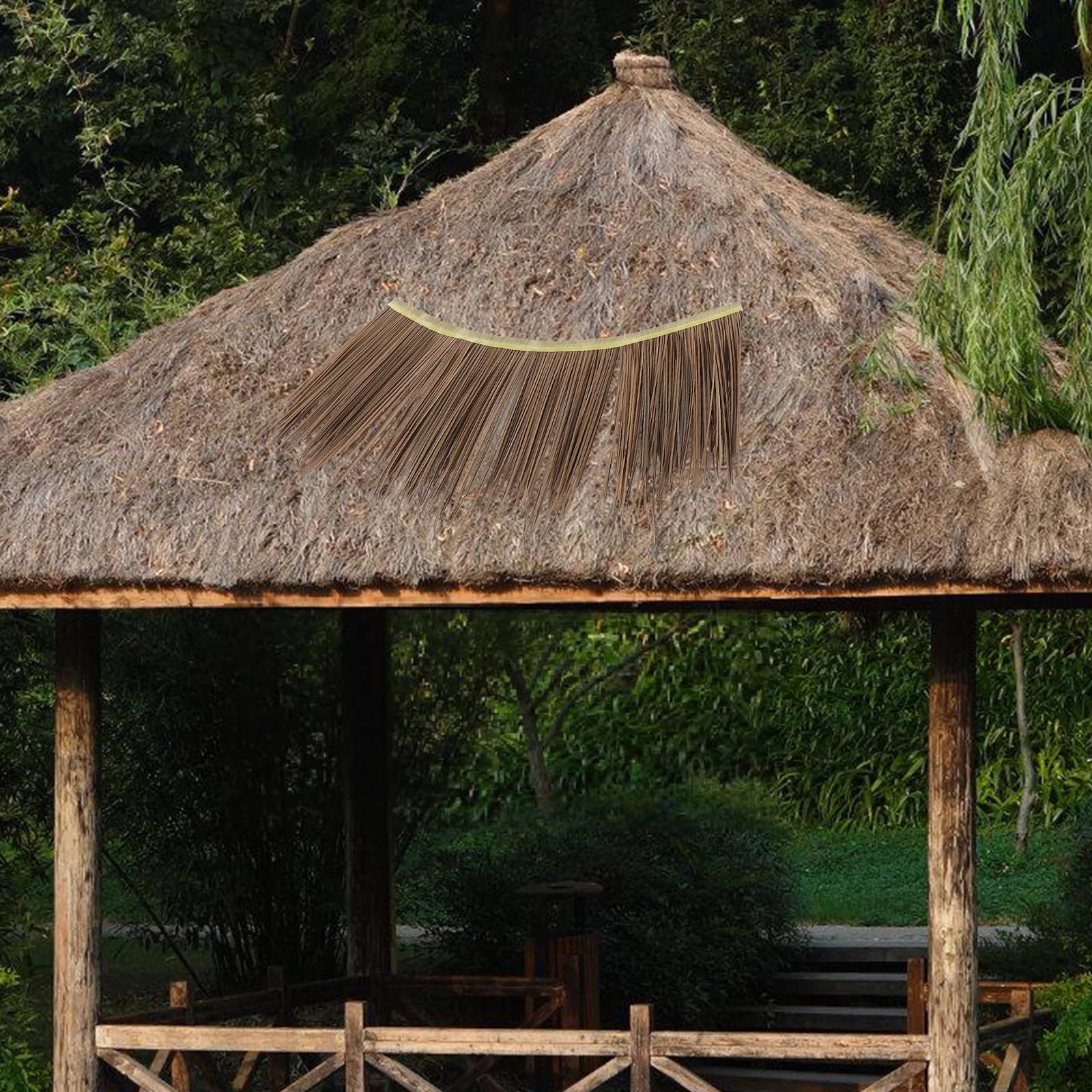 

Artificial Thatch Roof Fire-Retardant Simulation Straw Roof for Garden Decoration DIY Crafts Outdoor Landscaping Decorative