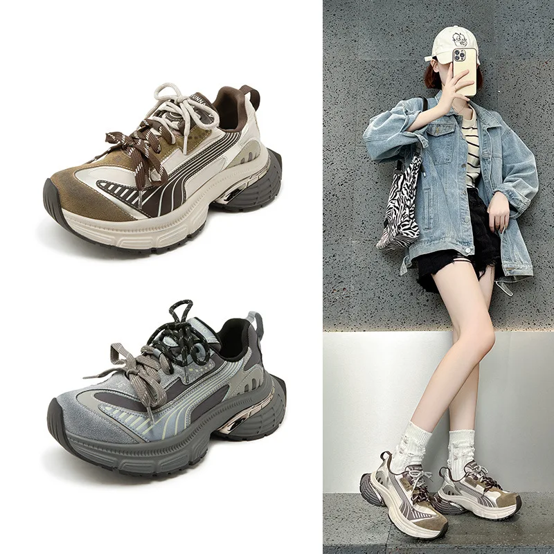 

Женские спортивные кроссовки на толстой подошве в стиле Dad Sneakers, повседневные, удобные, весенняя новинка, универсальные, модные, в стиле принцессы