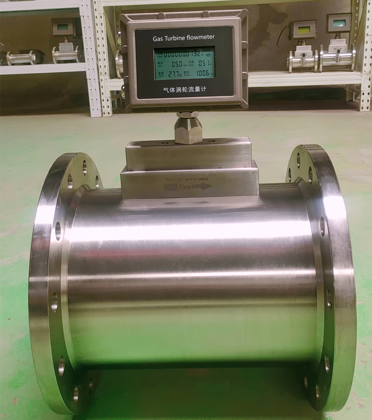 

High Performance Sanitary Gas Turbine Flowmeter Air Gas SS304 Material LCD Digital Display IP65 Protection Pulse Output OEM