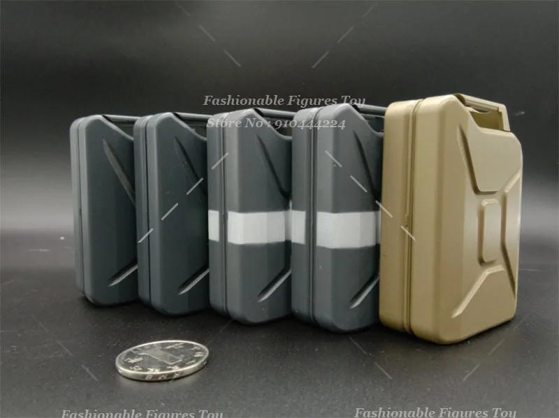 Zbiornik na paliwo w skali 1/6, plastikowy zbiornik, paliwo, scena wojskowa, ozdoba, akcesoria, zabawka, pasuje do figurek akcji DIY 12 cali.