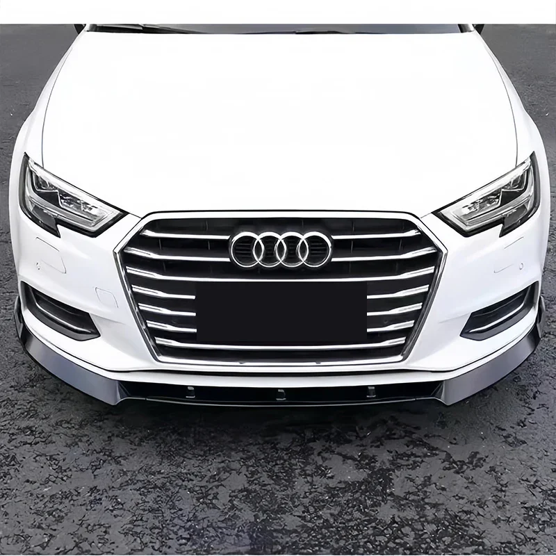 For Audi A3/S3 8V Facelift Standard 2017-2020 Car Front Bumper Lip Cap Spoiler Splitter Front Bumper Protector Covers Bodykit