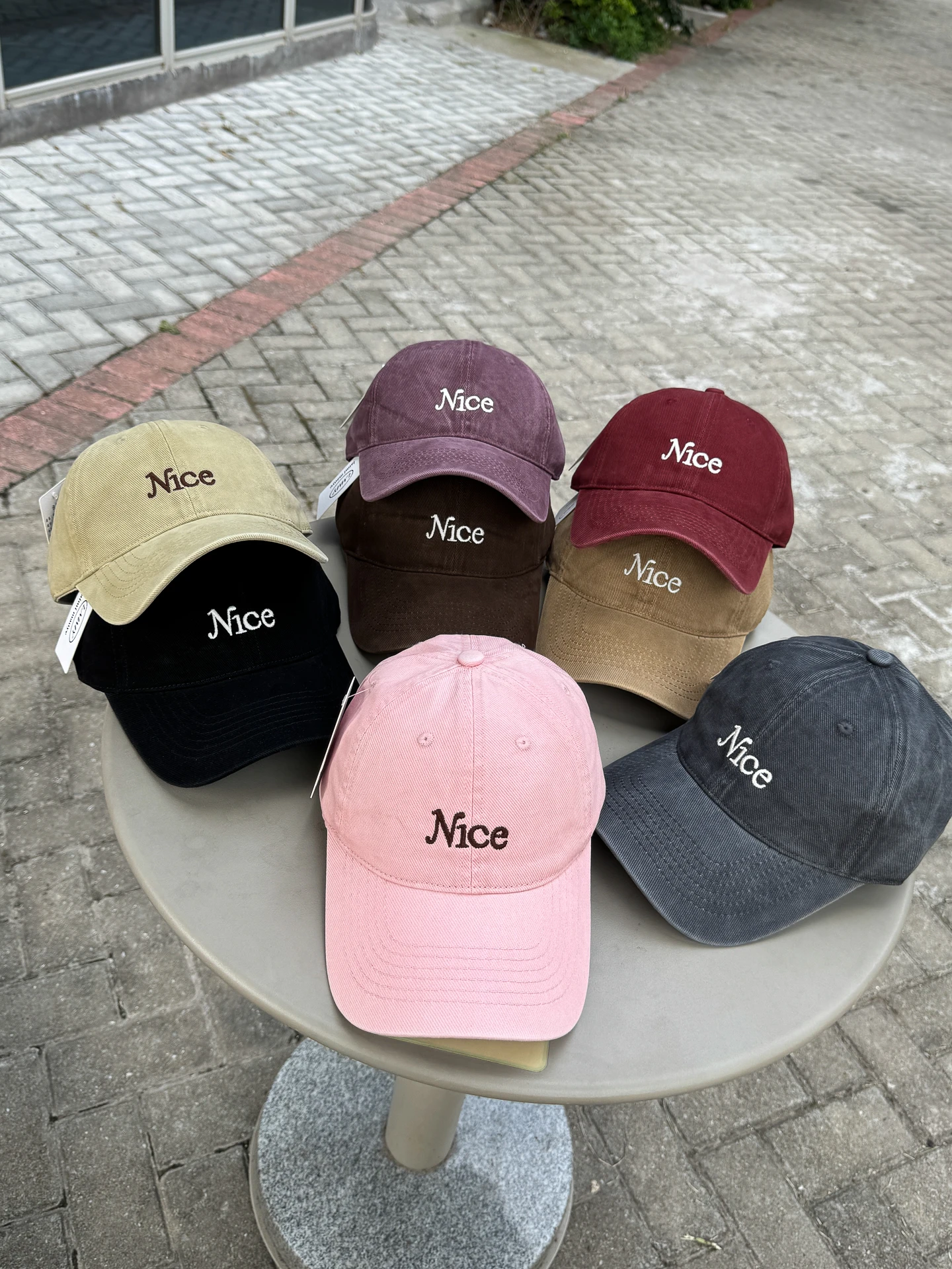 

Letter embroidery soft top baseball cap women wide brim cap men trendy