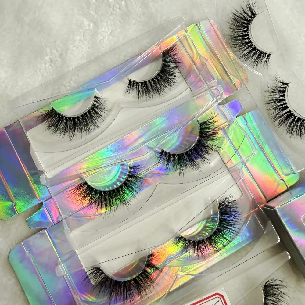 Wispy Mink Eyelashes Bulk Eyelash Mink Lashes Clear Band Mink Eye Lashes Wholesale 10 pairs