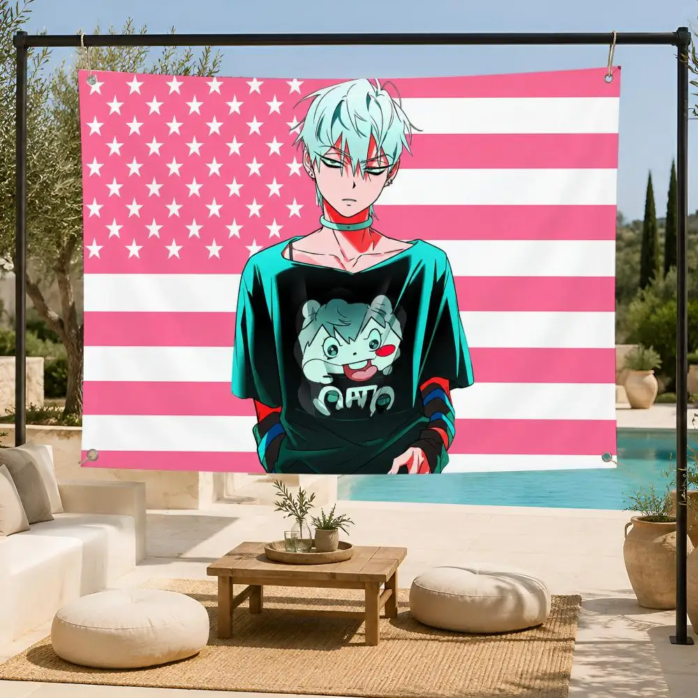Anime Popular Action TV Alien Stage Flags Fan support, home, dormitory, wall decoration, outdoor camping, party banners, gifts