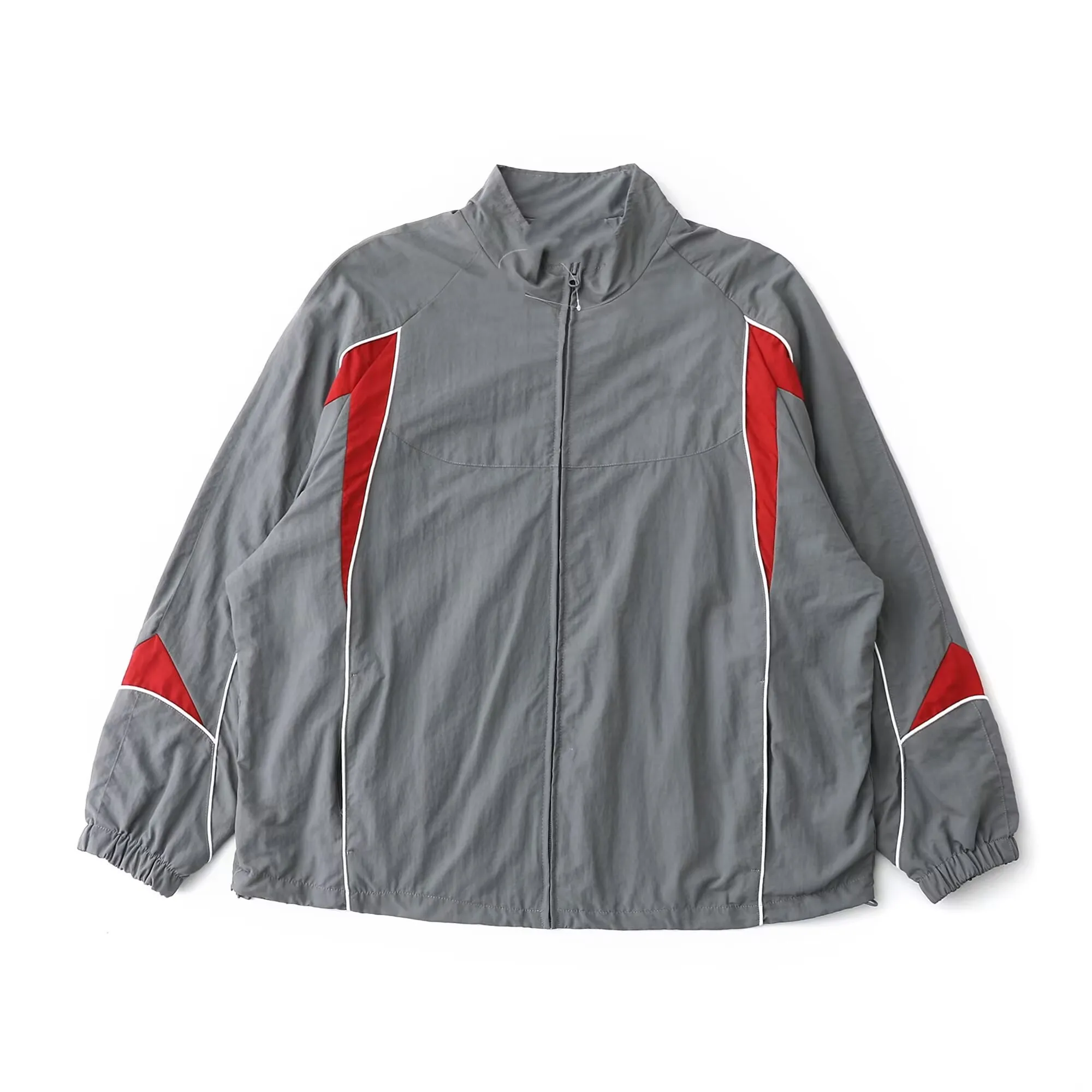 

Contrast Pi Track Jacket Nylon Woven Jacket Pants Splicing Color Matching Men's Long Sleeve Zipper Standard Fit Summer 2024
