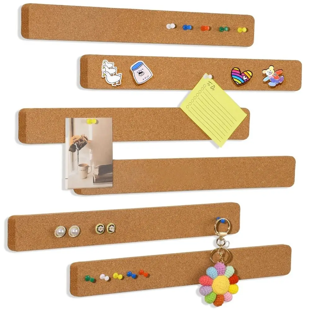 Cork Material Self Adhesive Cork Board Durable Removable Hanging Thumbtacks Board Frameless Wall Message Board