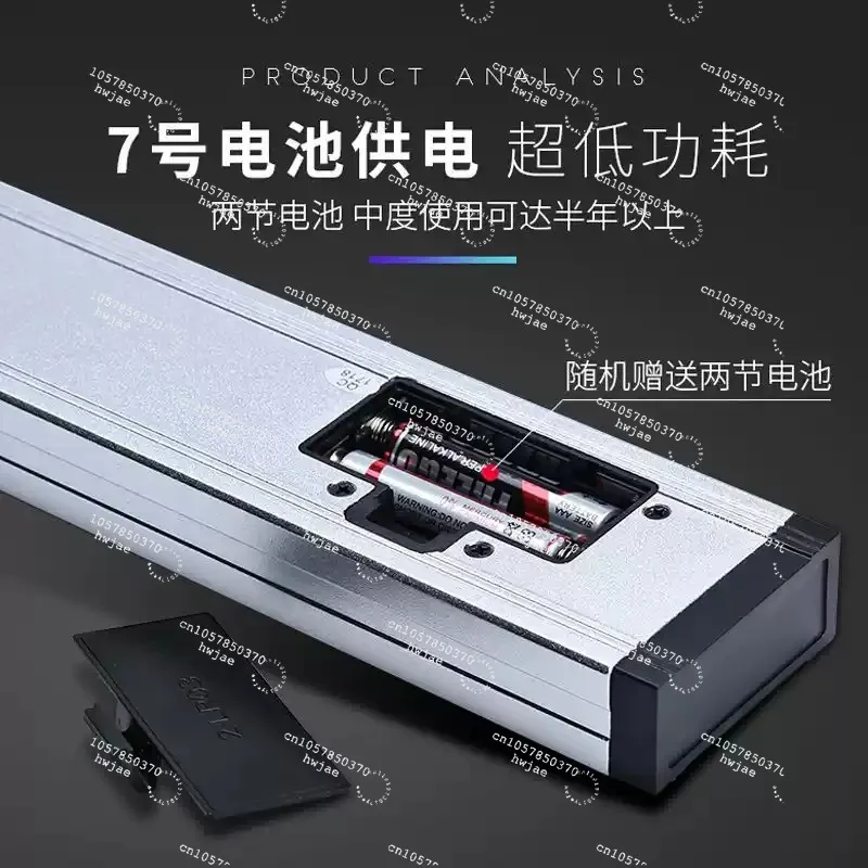 Electronic digital level with magnetic level, angle ruler, protractor, inclinometer and slope meter.