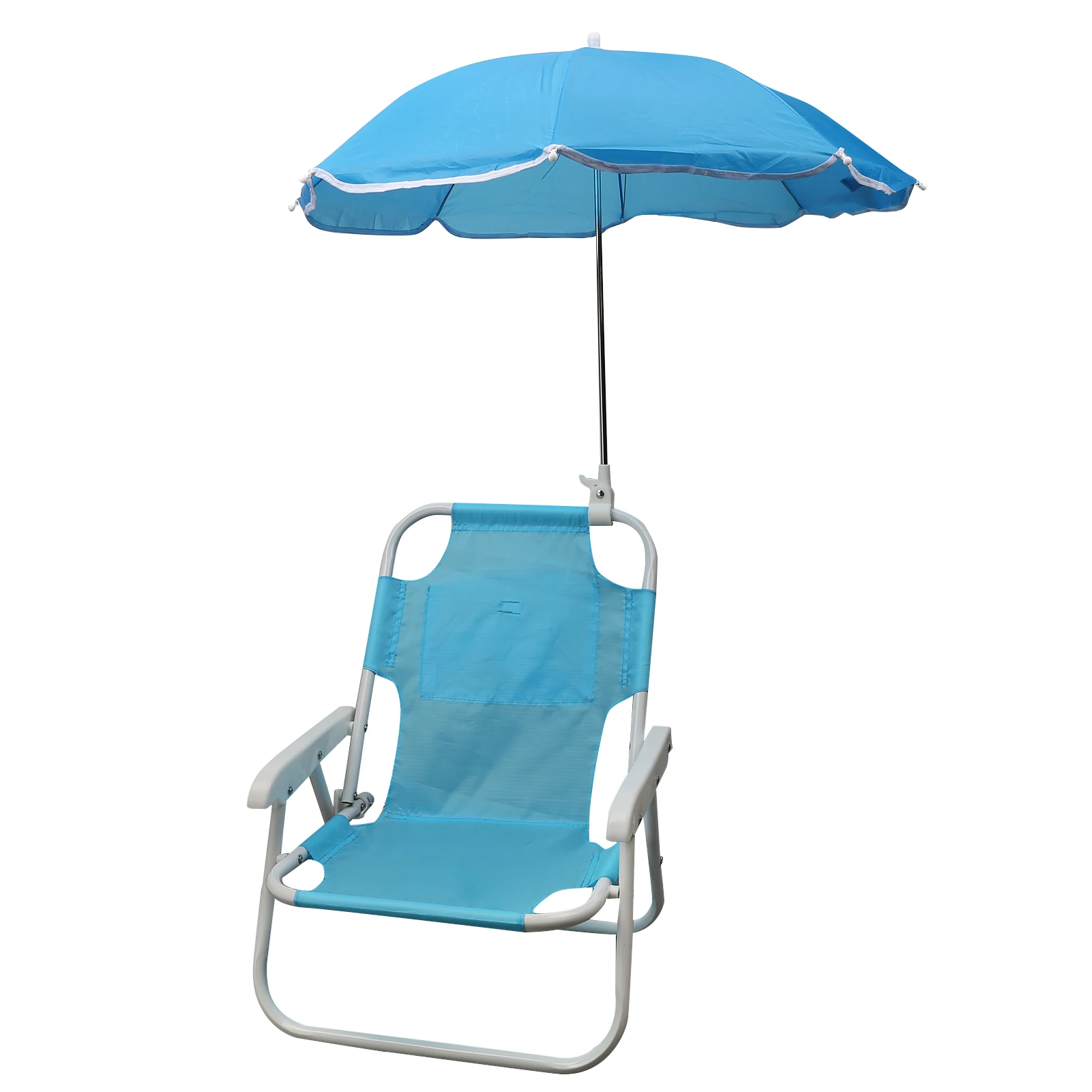 Outdoor Beach Folding Chair With Umbrellas For Outdoor Children's Beach Chair Parasol Multifunctional Portable Chair For Holiday