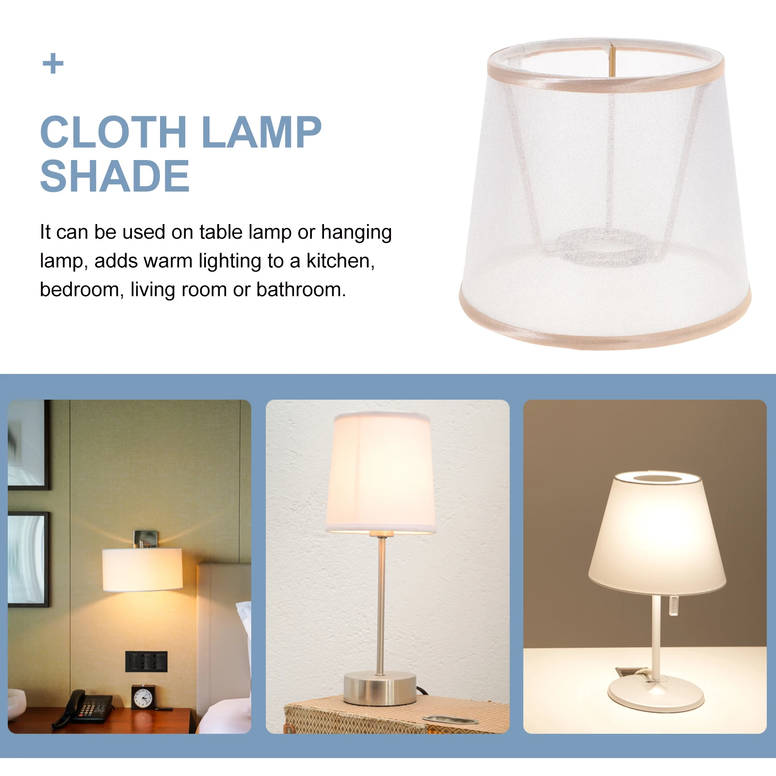 

Fabric Lampshade Guard Cloth Drum Replacement Table Shades Lampshades for Small Bedside Hanging Tabletop