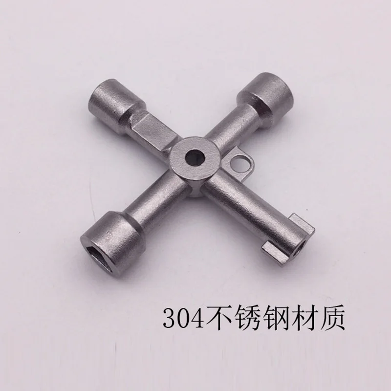Multi Functional Key Made Of Stainless With Four Corners A Triangular Cross A Straight Letter For Elevator Control Cabinet Four