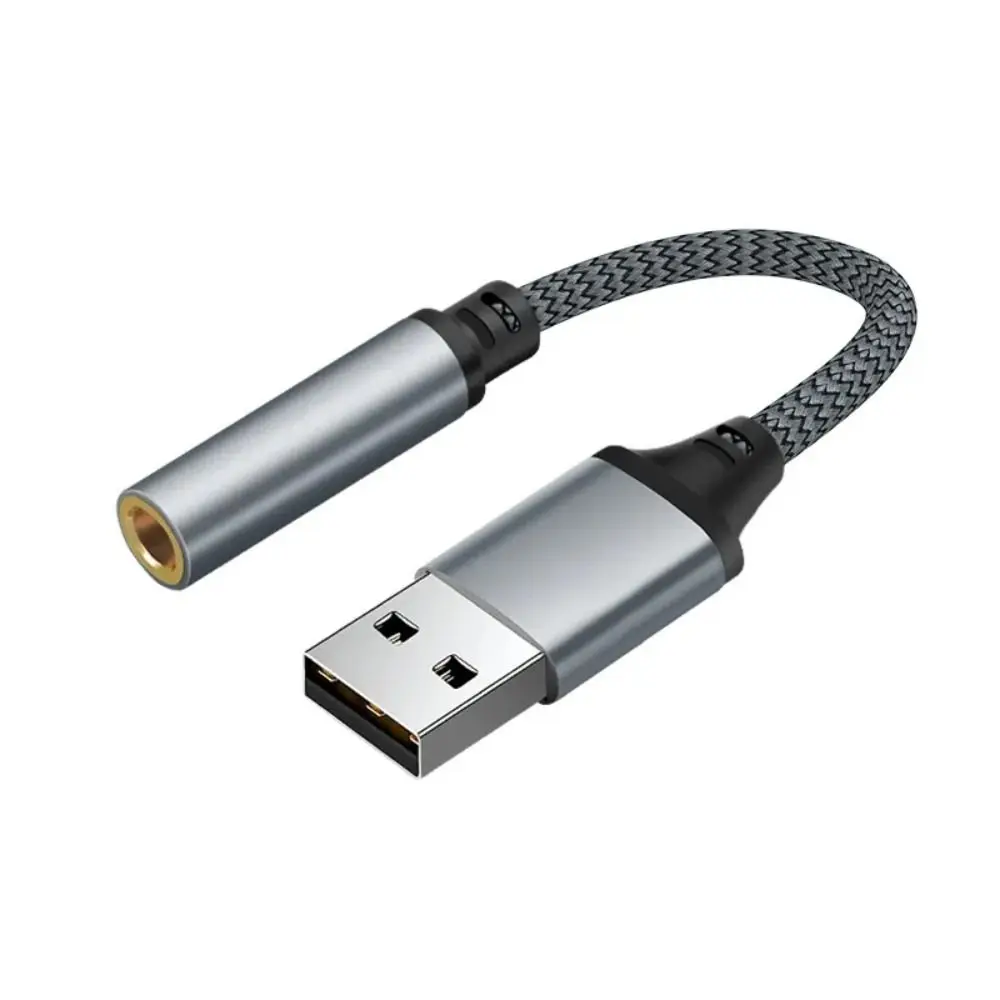 USB To 3.5mm Headphone Adapter High Fidelity HIFI Earphone Adapter Audio Portable Wired Headset Converter For Headphones/Phone