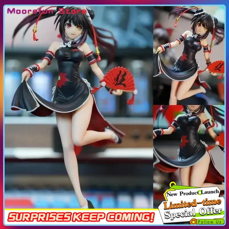 Figura de Anime Date a Live Tokisaki Kurumi, modelo Cheongsam de 21cm, estatua para niños y niñas, decoración de escritorio, juguetes de adorno coleccionables