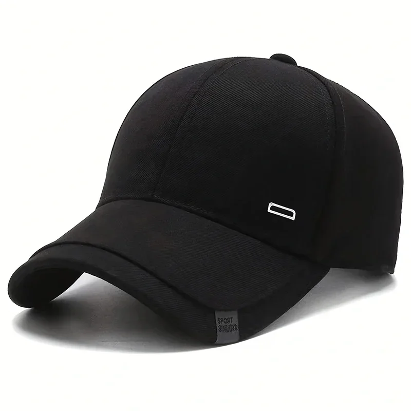 Unisex Square Silver Buckle Label Baseball Caps Adjustable Casual Hats Spring and Autumn Outdoor Sunscreen Hat