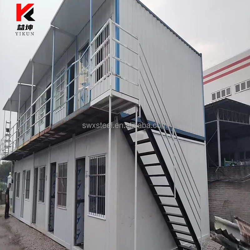 20ft Quick Installation Folding Container House Z Type Prefab Tiny House Mobile Temporary Dormitory Modern Office Building