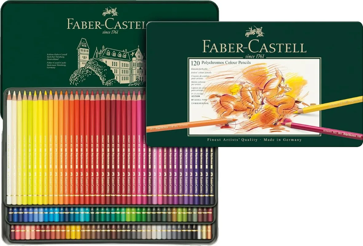 Color Pencils - Tin of 120 Colors - Premium Quality Artist Pencils