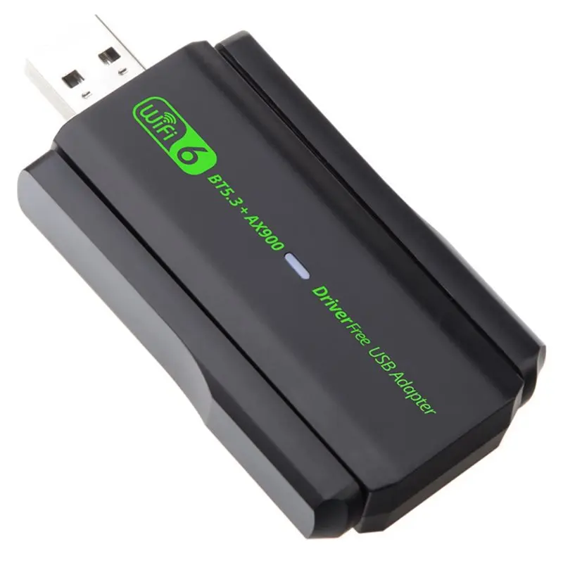 Efficient Dual Band 2.4/5.8Ghz USB Wifi 6 Bluetooth-Compatible 5.3 Adapter 900Mbps Network Card Dual 3Dbi Antennas