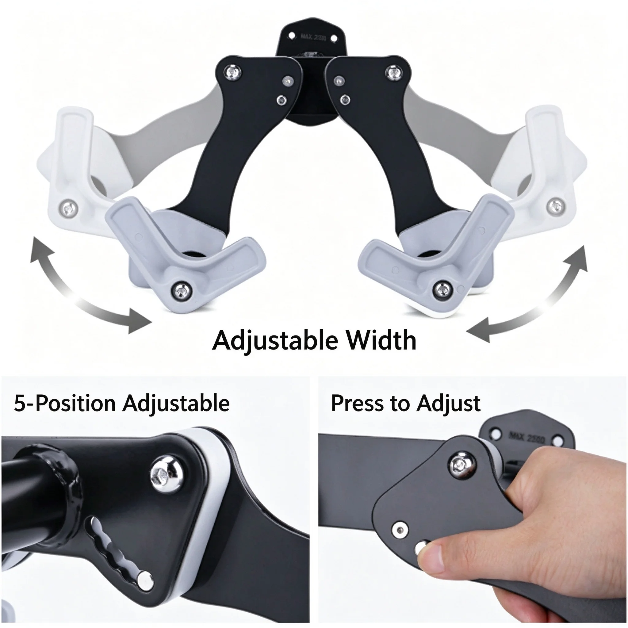 Bike Wall Mount Bicycle Hanger Rack Adjustable Arm Aluminum Alloy 25kg Capacity Road Mountain Bike Garage Storage