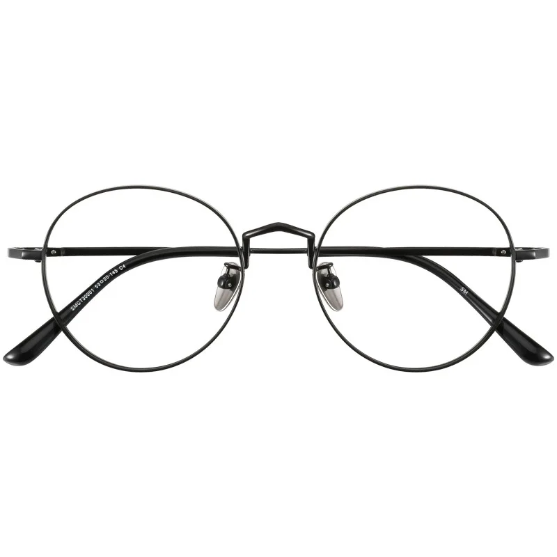 VCKA-gafas redondas de titanio para miopía para hombre y mujer, lentes ópticas graduadas, montura Vintage, nuevas de A-10-2024, 0,50