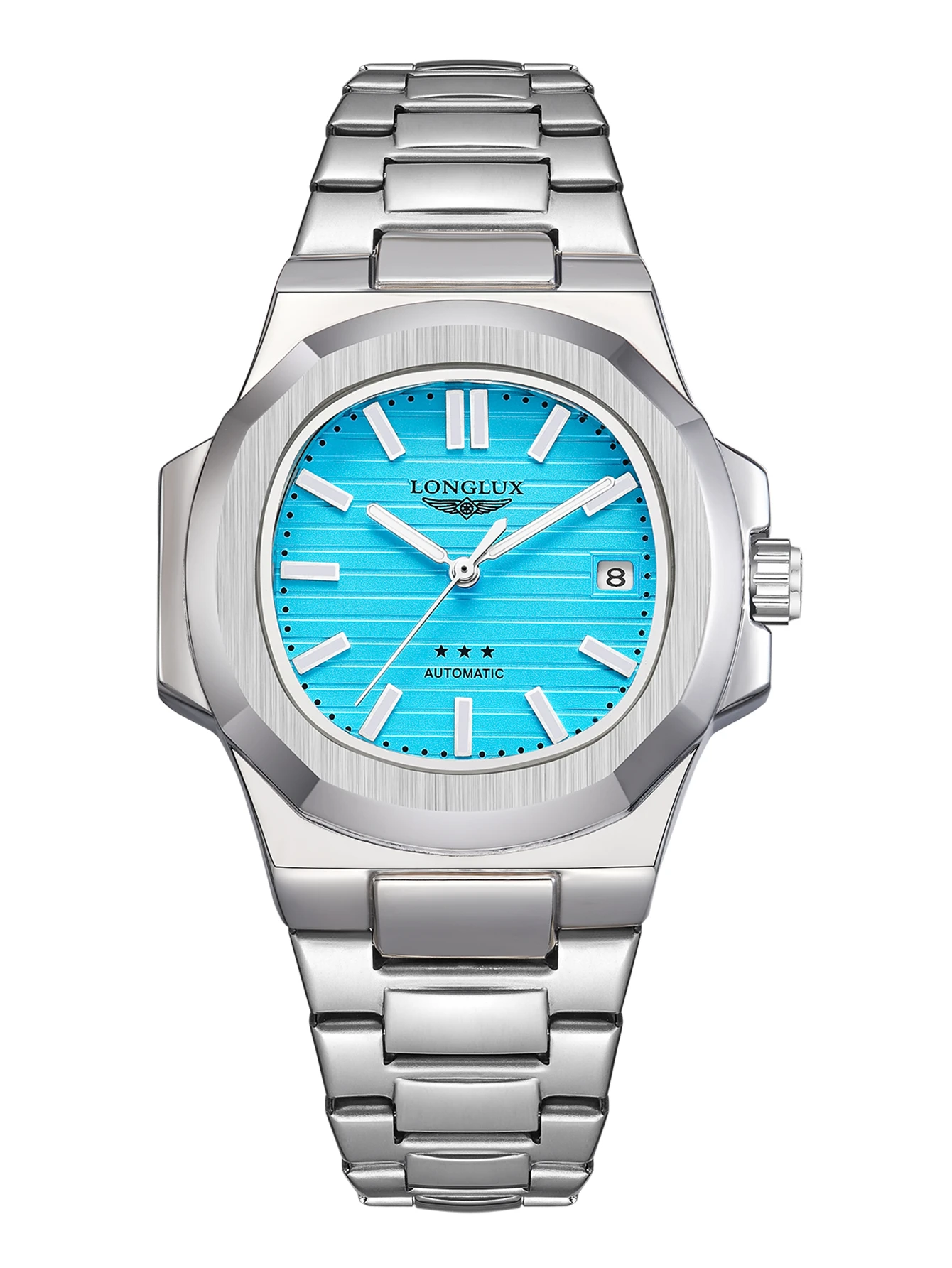 Heren automatisch horloge zakelijke datum mechanische horloges waterdicht roestvrij staal lichtgevend luxe herenhorloge vriendje cadeau