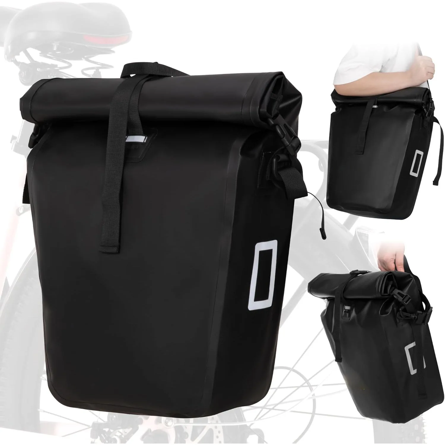 

Waterproof PVC Bicycle Pannier Bag Electric Bike Rack Single Shoulder Bag Multi-Purpose Portable Cycling Accessory