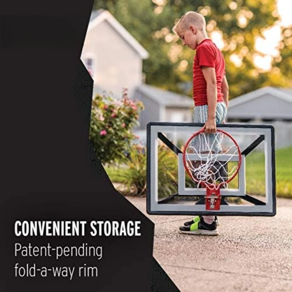 Junior Youth 33 Basketball Hoop Lock n Rock Mounting Technology for Round Vertical Poles Black CD Racks