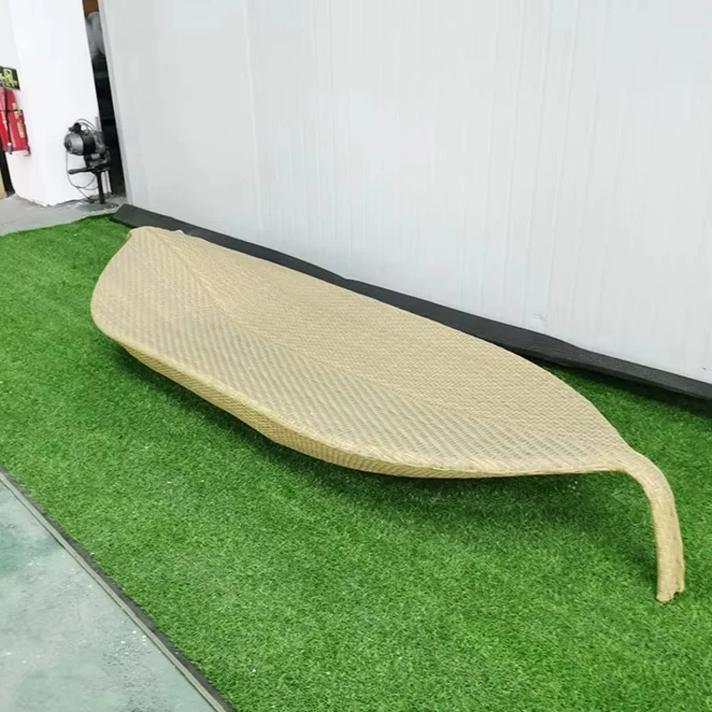 Unique Design Portable Modern Outdoor Hotel Swimming Pool Beach Courtyard Rattan Woven Wicker Single Sun r