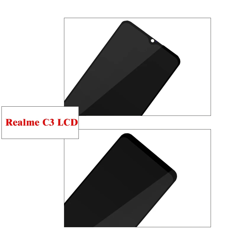 For  OPPO Realme C3  LCD Display Touch Screen Digitizer Assembly For Realme RMX2027 RMX2021  RMX2020 Display