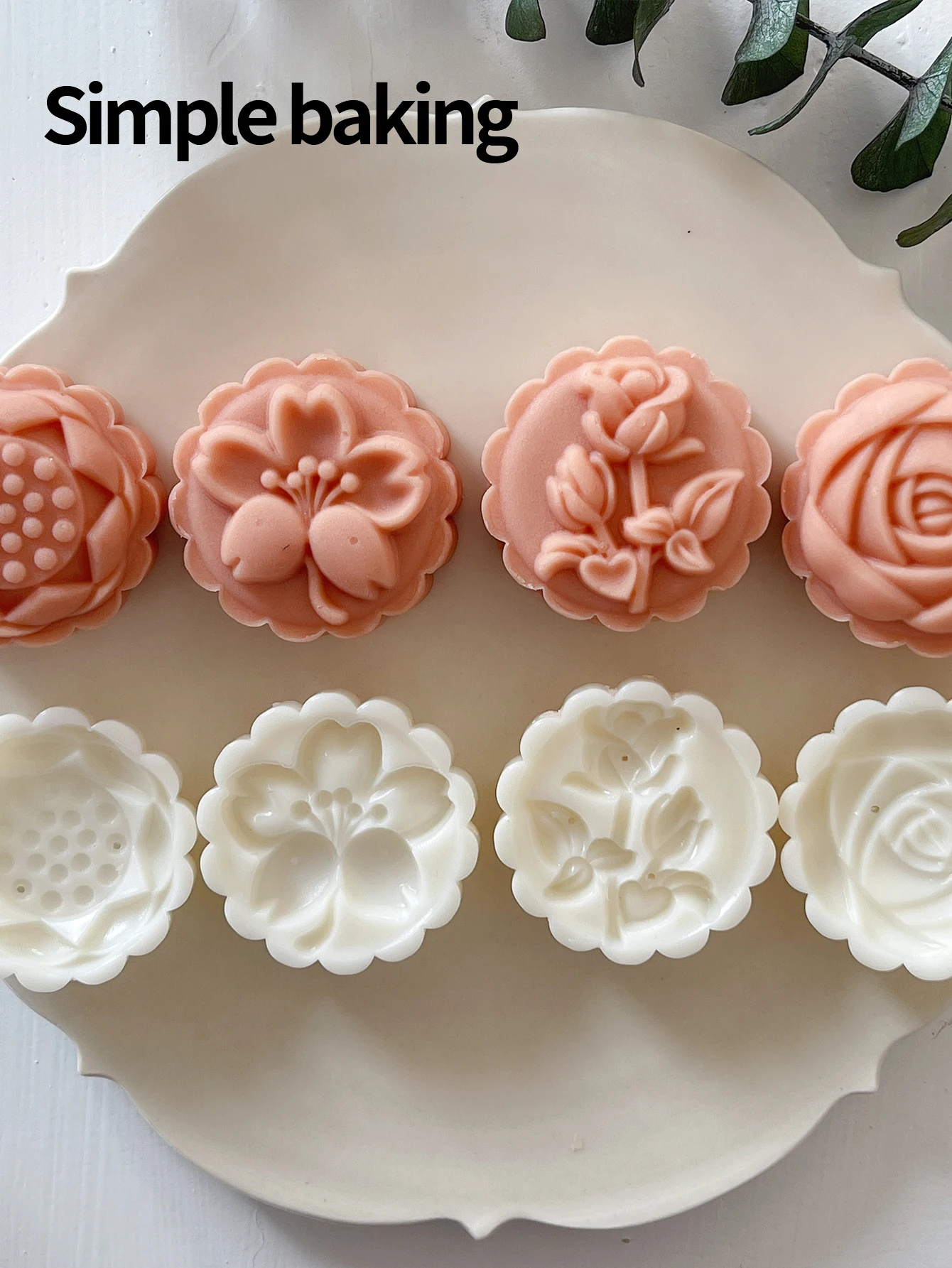 3D Flower Series Pastry Molds, Green Bean Pastry Making Tools, Mid-Autumn Festival Mooncake Molds, Hand-Pressed Maamoul Molds