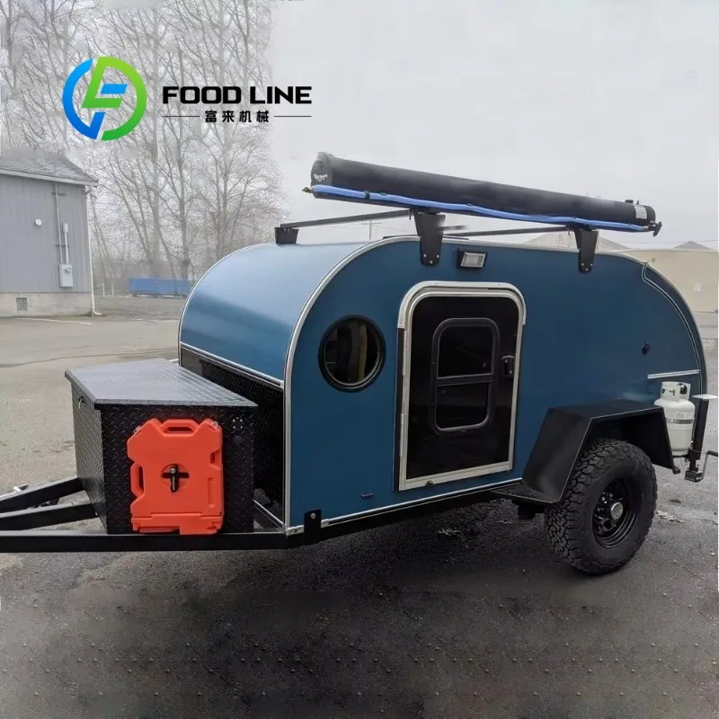 

High Quality Lightweight Camping RV Teardrop Camper Travel Trailer with Wetbath for Sale