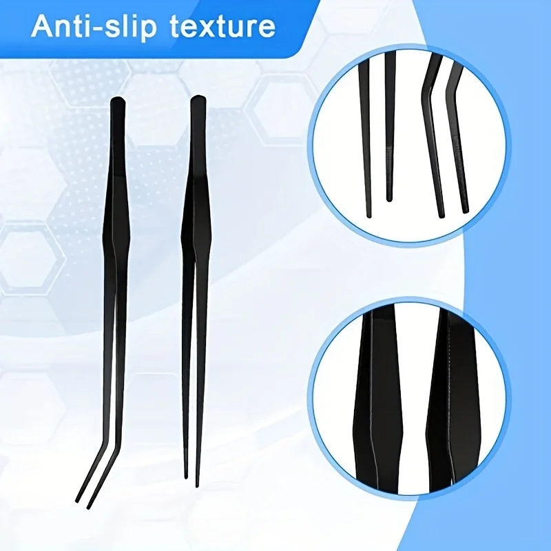 Ultra Long Tweezers  Water Grass Tweezers  Insect Trap  Anti Slip Large Tweezers  Stainless Steel Aquarium Water Tank Clamp