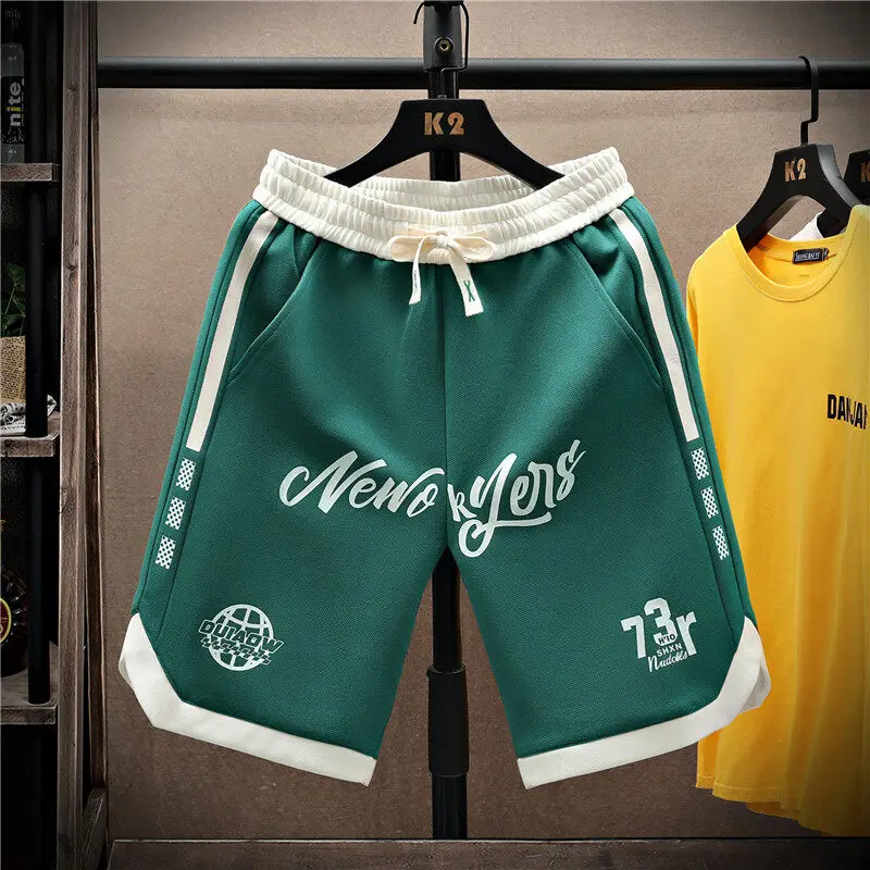 

Лето 202, мужские повседневные шорты, уличная одежда, свободные брюки до колена, спортивные дышащие тонкие беговые брюки для спорта на открытом воздухе, пляжные брюки