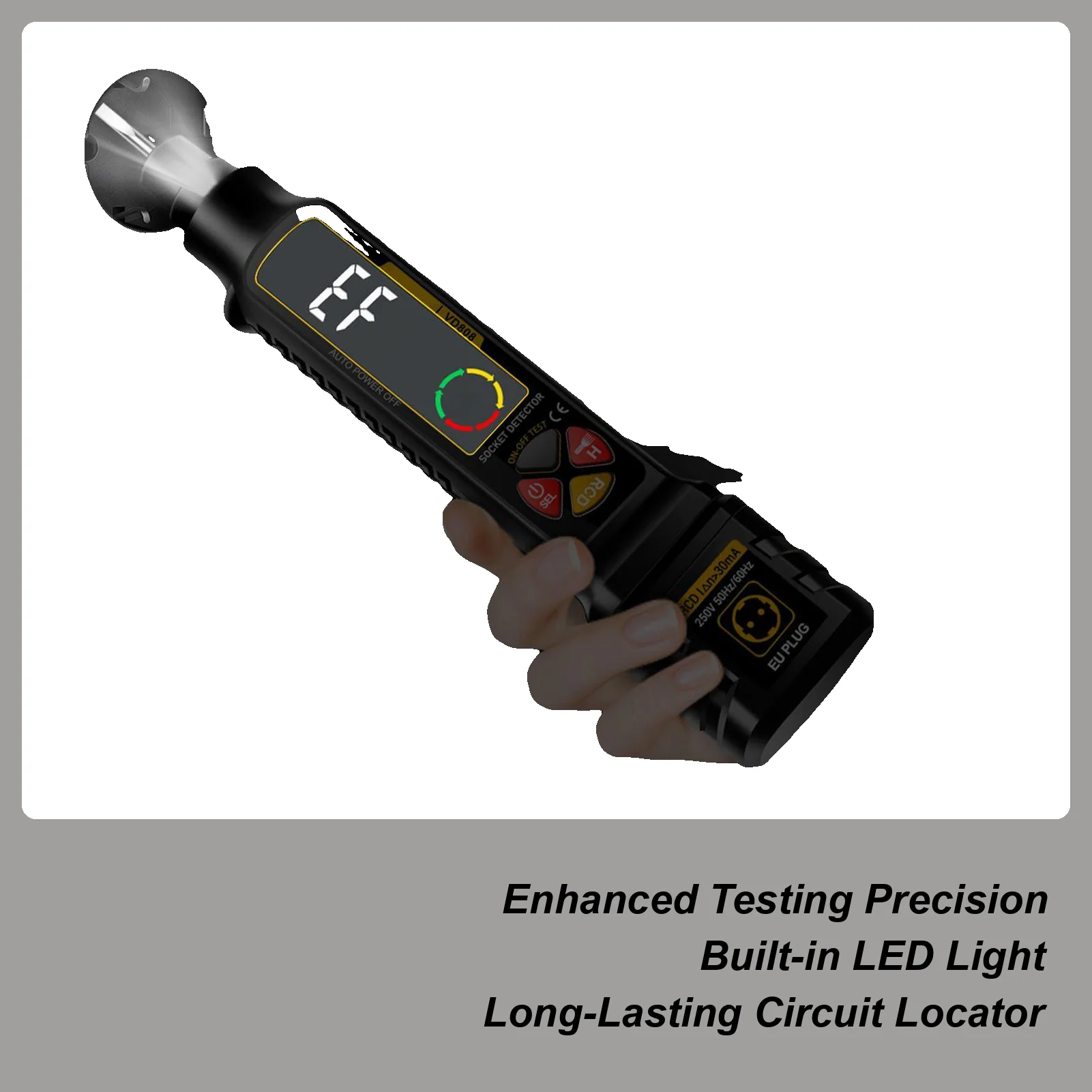 

Умный локатор цепей со светодиодным дисплеем и подсветкой, анализатор цепей Rv 2-300 В для домашнего электроэнергетического автокемпера