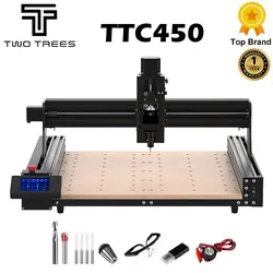 TWOLanka ES TTC450-Graveur Laser CNC, Routeur à Bois, Machine de Découpe de Fraisage, pour Acrylique, PCB, PVC, Métal