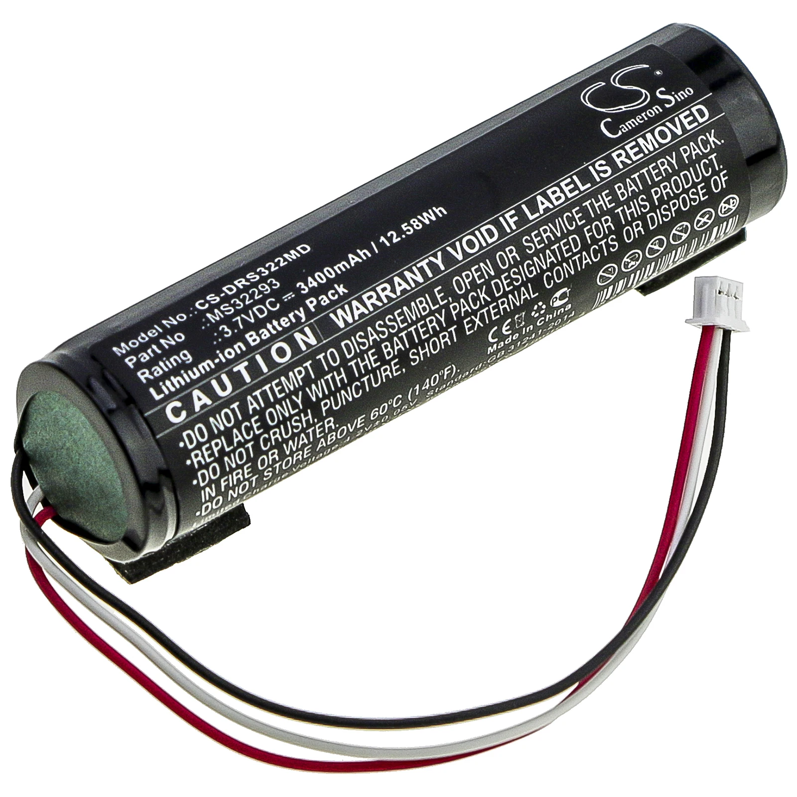 Cameron Sino Battery 3.7V/3400mAh MS32293 for Drager TOFScan NMT Monito