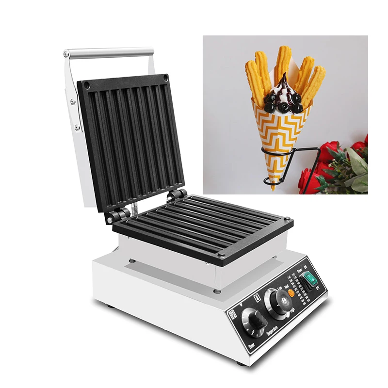 Commercial CE approved churros bakery equipment commercial waffle maker spanish churros waffle cone machines waffle iron plate